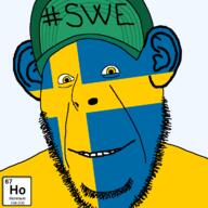 blue_skin chemistry clothes ear element hat holmium looking_at_you pun smile soyjak stockholm stubble sweden text variant:cobson yellow_eyes yellow_skin // 721x720 // 38.4KB