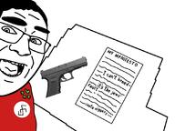 4chan chud glasses gun hair meta:tagme nazism nigger paper soyjak swastika text variant:boardjak // 1080x810 // 244.7KB