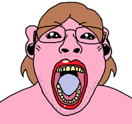 black_eyes brown_hair drawn_beard drawn_moustache ear earring female hair open_mouth pink_skin pooner red_lips rotten_teeth subvariant:bridget tongue variant:bernd variant:gapejak // 1200x1125 // 40.3KB