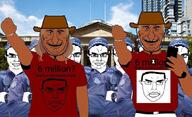 angry australia closed_mouth ear glasses hair multiple_soyjaks police salute smile soyjak subvariant:chudjak_front text variant:chudjak // 1080x660 // 992.8KB