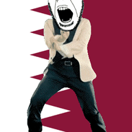 angry animated country dance flag gangnam_style glasses open_mouth qatar soyjak stubble variant:cobson // 300x460 // 503.4KB