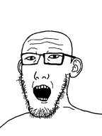 ear glasses open_mouth series:fusionjaks stubble subvariant:kuziplier template variant:kuzjak variant:markiplier_soyjak white_skin // 810x1080 // 20.1KB