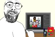 beard computer ear glasses hand logo_daedalus photoshop soyjak sproke twitter vape variant:daedaluson wink // 1300x868 // 474.9KB