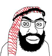 arab beard clothes hat islam keffiyeh muslims self_insert smile subvariant:tetojak thick_eyebrows variant:feraljak // 515x551 // 24.1KB