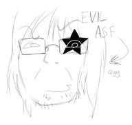 Hunter_II(user) KISS(band) clothes doodle drawing gem glasses hair holding_gem holding_object star_(symbol) starchild stubble subvariant:wholesome_soyjak variant:bernd variant:gapejak variant:soytan // 955x905 // 97.2KB