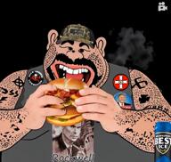 1488 ai_slop beard george_lincoln_rockwell kkk meta:ai_generated milwaukees_best_ice nazism smoke subvariant:impish_amerimutt subvariant:meximerican // 640x608, 5.3s // 1.4MB