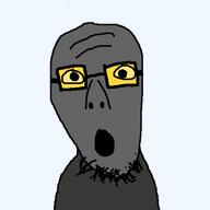 admin bald body grey_skin open_mouth soot soot_colors soyjak_party stubble transparent_background variant:chiphead yellow_glasses yellow_sclera // 512x512 // 4.3KB