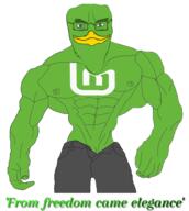 GNULinux chad gigachad linux_mint mint penguin subvariant:chudjak_front variant:chudjak // 859x960 // 268.1KB