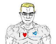 chad clothed glasses programming subvariant:muscular_chud t-shirt text_editor variant:chudjak visual_studio_code vscode white_skin // 1299x1005 // 163.7KB