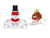 'p banned_user blue_eyes brown_skin buff chud clothes demonic_passion_(user) double_chin ear face_paint fat flag:indonesia glasses gynaecomastia hair hat looking_at_you looking_to_the_left meme mexico mutt namefag_drama o_algo obese sombrero soyjak subvariant:muscular_chud top_hat variant:chudjak variant:meximutt vein white_background yellow_sclera // 1204x929 // 73.7KB