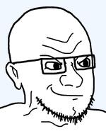 ear glasses smug soyjak stubble variant:unknown // 725x926 // 17.9KB