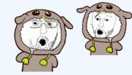 2soyjaks animated clothes dance glasses hoodie keffals kiwifarms open_mouth soyjak stubble variant:two_pointing_soyjaks wiggler // 600x340 // 187.1KB