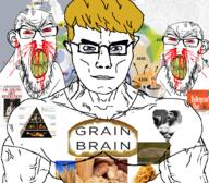 angry artist:sectionalism atkins_diet bald blood blood_from_ears blood_from_mouth blood_on_face blood_spray bloodshot_eyes blue_eyes book bread buff bulletproof_diet butter clenched_teeth clothes coffee cracked_teeth food_pyramid glasses hair keto looking_at_you map mike_mentzer nosebleed pasta smile stubble subvariant:chudjak_front subvariant:feralrage subvariant:muscular_chud variant:chudjak variant:feraljak vein yellow_hair yellow_teeth // 1059x929 // 698.6KB