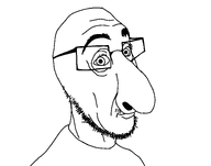 big_nose closed_mouth eyebrows glasses soyjak stubble variant:unknown white_background // 1507x1187 // 67.9KB