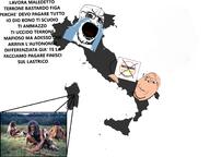 atubble brown_skin caveman crying hair italian_text italy open_mouth smile subvariant:wholesome_soyjak teeth text variant:gapejak variant:soyak // 3000x2250 // 1.5MB