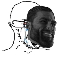 bloodshot_eyes crying gigachad glasses mask nas:gigachad open_mouth soyjak stubble variant:soyak // 785x788 // 283.7KB