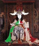 3soyjaks angel blue_eyes charles_ii closed_mouth crown eurojackpot glasses hair italy king lottery most_noble_order_of_the_garter royalty side_profile smile soyjak sproke stubble throne variant:chudjak variant:cobson // 1675x1980 // 1.4MB