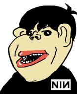 black_shirt clothes ear hair mutt nine_inch_nails open_mouth soyjak subvariant:impish_amerimutt variant:impish_soyak_ears yellow_skin // 646x792 // 15.9KB