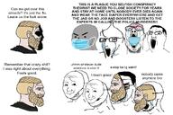 5soyjaks angry bloodshot_eyes brainlet coronavirus_pandemic crying mask mouth_mask nordic_chad npc open_mouth stubble surgical_mask text variant:chudjak variant:cryboy_soyjak variant:reaction_soyjak variant:wojak withered // 1252x836 // 167.8KB