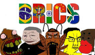 adidas asian brazil brics brown_skin china chud clothes country flag flag:brazil flag:china flag:india flag:south_africa glasses hair hindflea hindroach hindu huehuehue india indian negro oleg_mongol pajeet poojeet rapejeet reichsadler russia seething south_africa soyjak star_(symbol) variant:chudjak variant:markiplier_soyjak yellow_skin // 1024x599 // 104.7KB