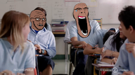 bald brainrot brown_skin closed_eyes clothes comedy_central concerned glasses gums hypotenuse i_wish_i_was_high_on_potenuse irl irl_background key_&_peele laughing open_mouth stubble subvariant:soyak_(concerned) tear variant:cobson variant:soyak // 1345x752 // 878.2KB