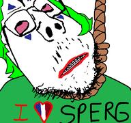 batman_(series) bloodshot_eyes clenched_teeth closed_mouth dc_comics emogreen france glasses green hair hanging heart i_love joker_(dc) rope soyjak sperg stubble subvariant:scholar suicide variant:gapejak // 768x719 // 45.0KB