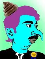 award blue_skin clothes gill_koyim_(namefag) hebrew_text hooked_nose indian israeli jewish_nose larp meta:namefags namefags pajeet poop purple_hair stench stinky suit suit_and_tie text tranny troon variant:pajeetjak // 856x1116 // 154.6KB