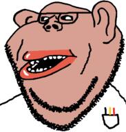 amerimutt avgn brown_skin ear glasses nerd open_mouth pencil pocket soyjak stubble subvariant:impish_amerimutt variant:impish_soyak_ears // 598x628 // 23.0KB