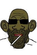 andrew_tate artist:joel black_skin cigarette ear glasses smoke soyjak sunglasses variant:markiplier_soyjak // 610x902 // 43.3KB