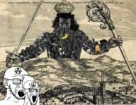 2soyjaks anarchism anarcho gigachad glasses hobbes leviathan monarchy peace_sign philosophy soyjak stubble thomas_hobbes variant:soyak // 1080x840 // 2.2MB