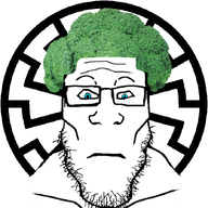 animated blue_eyes broccoli buff closed_mouth food glasses neutral sonnenrand soyjak stubble subvariant:neutralplier variant:markiplier_soyjak vegetable // 700x700 // 6.7MB