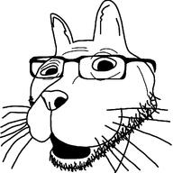 animal cat cat_ear gaping_mouth glasses stubble tagme_new_variant variant:catwoahjak whisker // 1080x1080 // 32.0KB