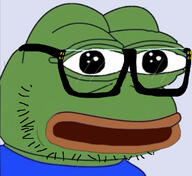 animal clothes frog glasses green_skin open_mouth pepe stubble variant:pepejak // 1106x1012 // 147.5KB