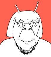 closed_mouth dance_robot_dance glasses hair nayutalien smile soyjak stubble variant:bernd // 1200x1350 // 131.1KB