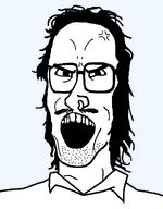 angry collar collared_shirt gape glasses hair long_hair mullet mustache nose_piercing nose_ring redraw scream screaming variant:mulletjak // 838x1072 // 23.6KB
