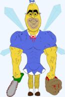 anime blood chainsaw cirno holding_chainsaw holding_object holding_severed_head homer_cirnoson homer_simpson homercord meximutt touhou transparent_background variant:humeson video_game // 1522x2244 // 754.0KB