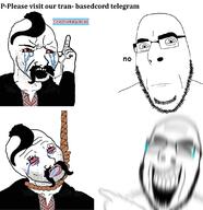 4soyjaks arm dead glasses hanging hohol laughing open_mouth pigger pointing smoking subhuman text tranny variant:cobson variant:wojak // 1080x1112 // 454.3KB