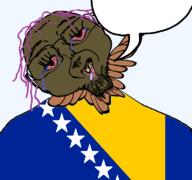 bloodshot_eyes brown_skin brown_troonjak crying flag flag:bosnia_and_herzegovina open_mouth rope series:coonfags soyjak speech_bubble speech_bubble_empty suicide tongue trend:slopjak variant:bernd // 768x719 // 133.5KB