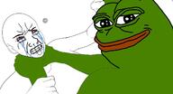 amphibian bloodshot_eyes choking closed_mouth crying frog nas:pepe nas:wojak pepe_the_frog quick_time_event seething smile smug video_game // 1266x688 // 300.3KB