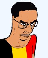 angry belgium brown_skin flag glasses subvariant:chudjak_seething variant:chudjak // 456x547 // 62.1KB