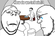 3soyjaks bald beard cartoon cleaning closed_mouth cloth crying english_text finger glasses hand how_do_we_tell_him how_do_we_tell_xim looking_up meme open_mouth parody red_eyes sad smile spongebob_squarepants stubble subvariant:sideplier subvariant:wholesome_soyjak teeth teeth_showing text unaware variant:chudjak variant:gapejak variant:markiplier_soyjak whimpering // 1539x1030 // 60.6KB