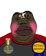 1_year_on_bald_men_with_glasses_website award black_skin blush closed_mouth double_chin eyebrows eyelashes fat grey_shirt lips obese red_shirt rent_free retard small_brain stupid subvariant:hunky_twink_sex_machine subvariant:soyniqua text transparent_background variant:alicia variant:soytan // 585x720 // 154.8KB