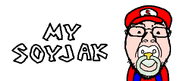 baby beard caca clothes eyebrows glasses hat mario my_mario nintendo pacifier pink_skin small_eyes stubble subvariant:babyjak subvariant:wholesome_soyjak thick_outline torso variant:bernd variant:gapejak video_game // 1030x434 // 28.1KB