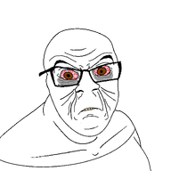 angry bald bloodshot_eyes eyebags eyebrows female glasses subvariant:female_feraljak template tired transparent_background variant:feraljak yellow_teeth // 1500x1500 // 82.9KB