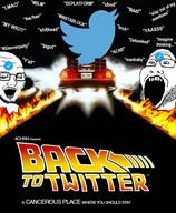 2soyjaks 4chan back_to_the_future crazed glasses open_mouth soyjak stubble subvariant:soyak_(crazed) text twitter twitter_checkmark variant:markiplier_soyjak2 variant:soyak // 804x974 // 129.6KB