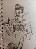 black_metal buff chud drawing drawn happy irl m8l8th national_socialism national_socialist_black_metal nazism nsbm real schutzstaffel smug sword totenkopf variant:chudjak м8л8тх // 434x578 // 31.9KB