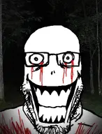 blood creepypasta irl_background no_nose scary small_pupils smile variant:markiplier_soyjak // 585x768 // 134.1KB