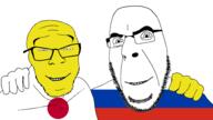 friendship glasses hand happy japan no_more_brother_wars russia slant_eyes smile stubble variant:cobson variant:feraljak yellow_skin // 1920x1080 // 278.0KB
