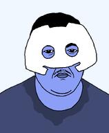 blue_shirt blue_skin blurple clothes discord mask moustache subvariant:stephen sweating variant:alicia variant:chudjak // 592x720 // 11.0KB