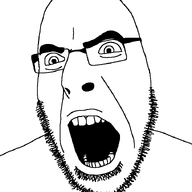 360 animated back glasses looking_at_you open_mouth series:spinnerz! side_profile soyjak spin spinning stubble subvariant:cobson_front2 variant:cobson // 721x789 // 467.3KB